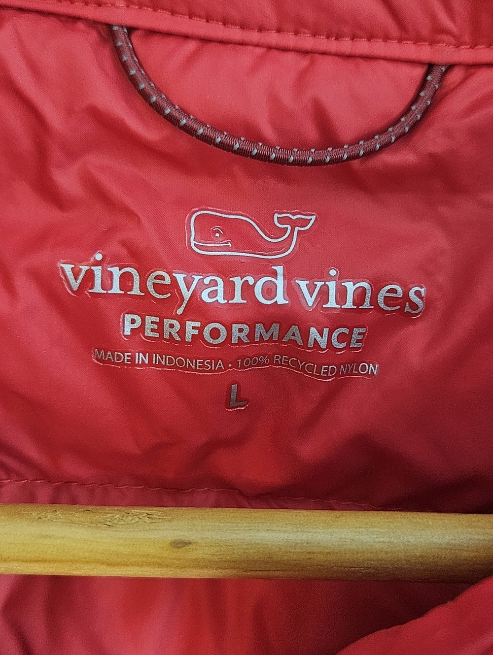 Vineyard Vines Red Performance Puffer Jacket Women's L Large. - Picture 5 of 6